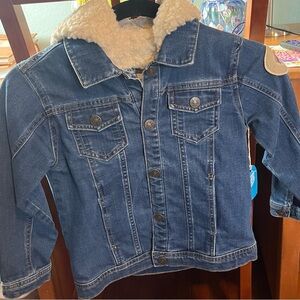 Children’s Garanimals Size 6 Denim Jean Jacket. Upcycled With Sloth